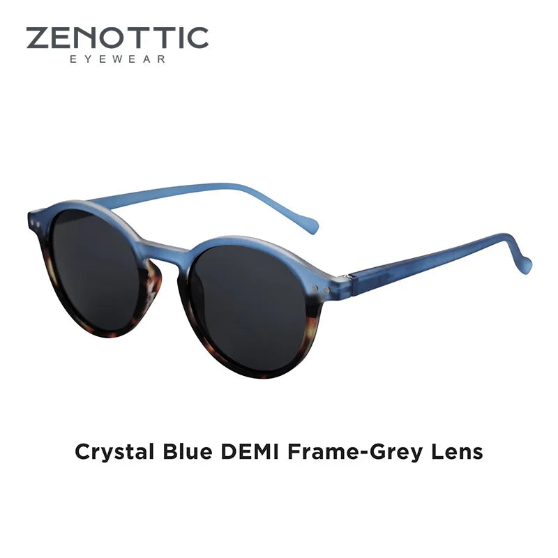 Zenottic Retro Circular Polarized Sunglasses for Men and Women Small Round Vintage Style UV400 Protection