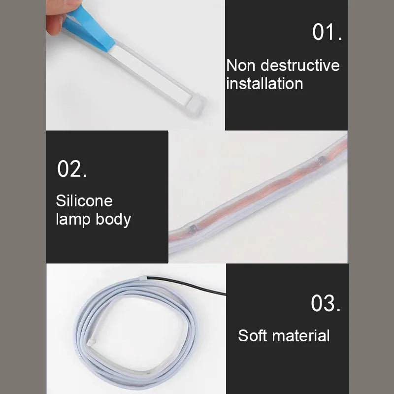 FOR Dacia Duster Logan Sandero Stepway Lodgy LED Daytime Running Light Ambient Lamp 12V