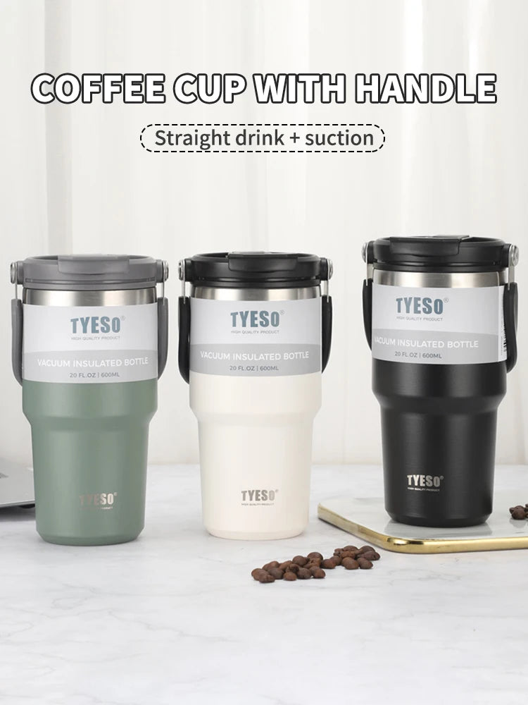 Double-Layer Insulated Coffee Cup – Portable Large-Capacity Ice Cream & Drink Tumbler