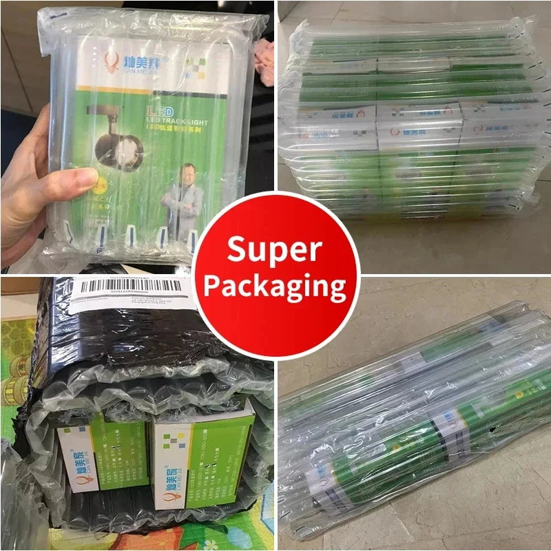 Dimmable GU10 Track Light Set Smart Home Spotlights Adjustable Ceiling Rail Lighting for Kitchen and Living Room