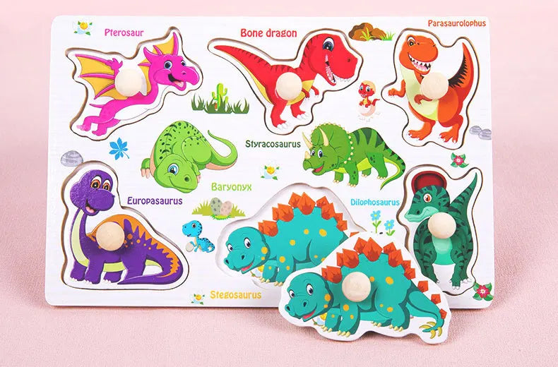 Wooden Puzzle Montessori Toys for Baby Early Learning 1-3 Years