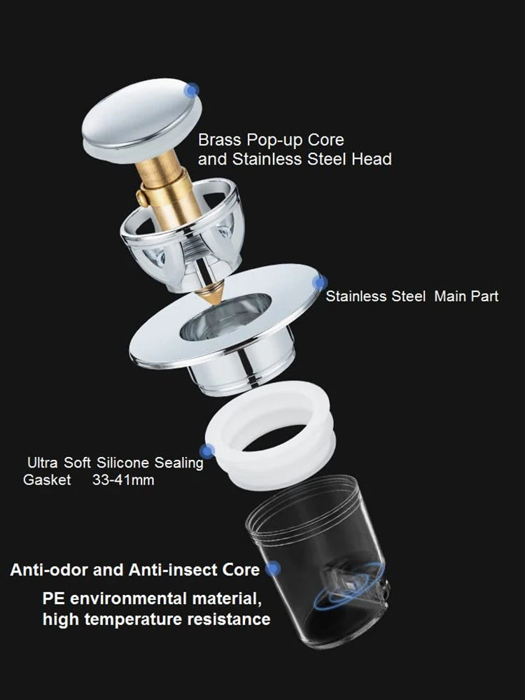 Universal Basin Pop-up Drain Filter Hair Sink Strainer Tool