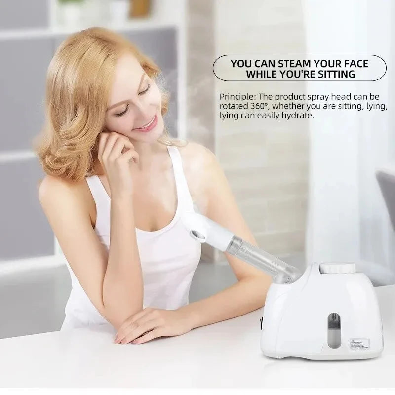 Facial Hot Spray Steamer with Extendable Arm for Spa and Moisturizing