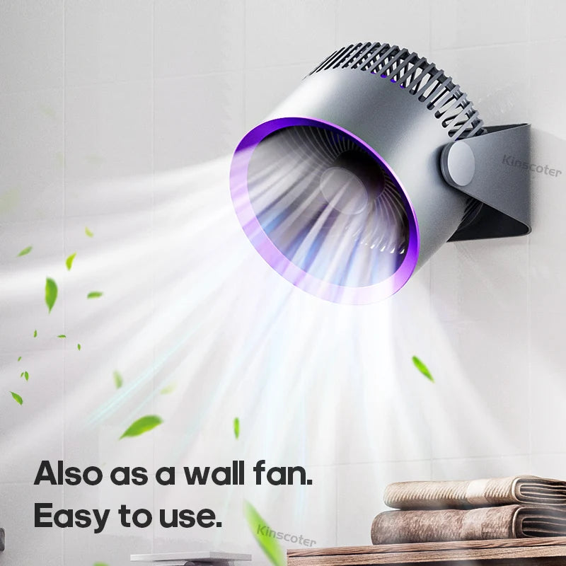KINSCOTER Multifunctional Electric Fan Circulator Wireless Portable Quiet Desktop Wall Ceiling Air Cooler