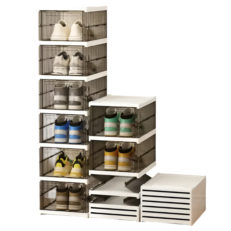Dustproof 6 Layers Foldable Shoe Box Stackable Organizer