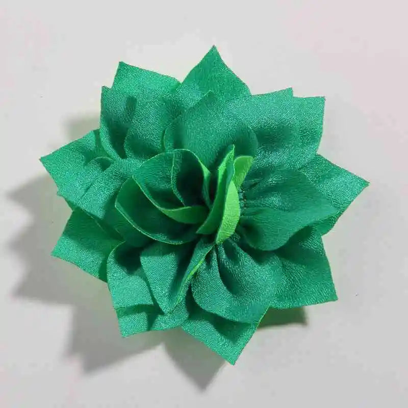 50PCS 7.5CM 2.95 Inch Fashion Lotus Satin Hair Flowers for DIY Headbands and Wedding Decor