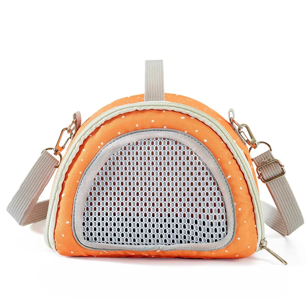 Pet Hamster Bag Breathable Small Pet Carrier Bag Breathable Comfortable for Guinea Pig Rabbit Hedgehog Pet Travel Tote Bag