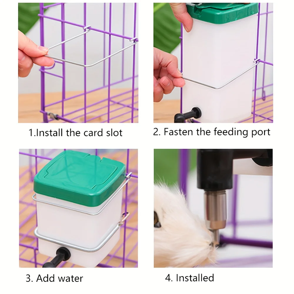 1pc-500ml Plastic Rabbit Drinking Water Bottle Bucket Hamster Dispenser Cage Hanging Feeder Nipple Water Drinker for Guinea pig