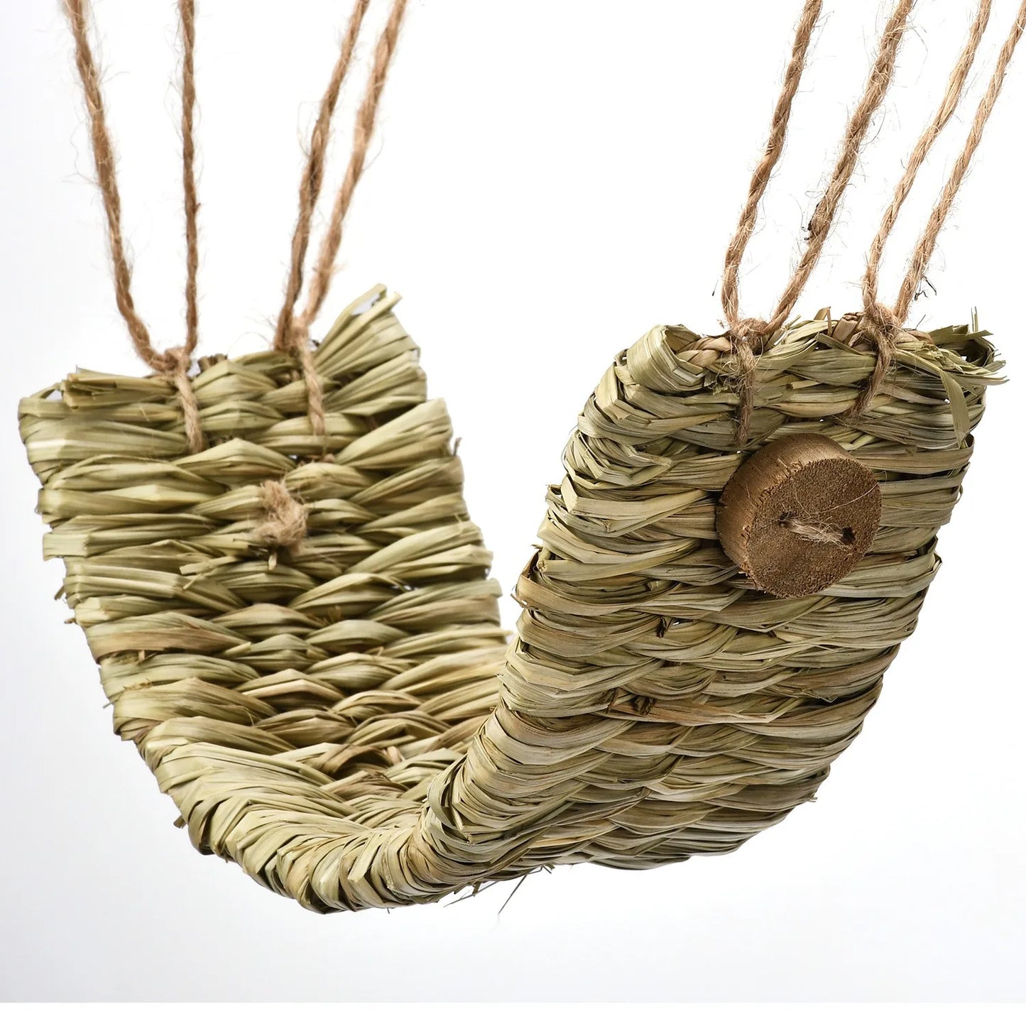 1pc Parrot Grass Woven Hammock, Bird Swing, Bird Supplies Courtyard Simulation Hanging Decoration, Birdcage Platform Accessories