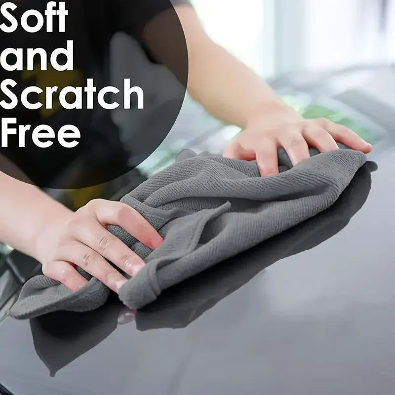 Gray Bamboo Charcoal Super Absorbent Microfiber Dishcloths for Kitchen Cleaning 1/100PCS Set