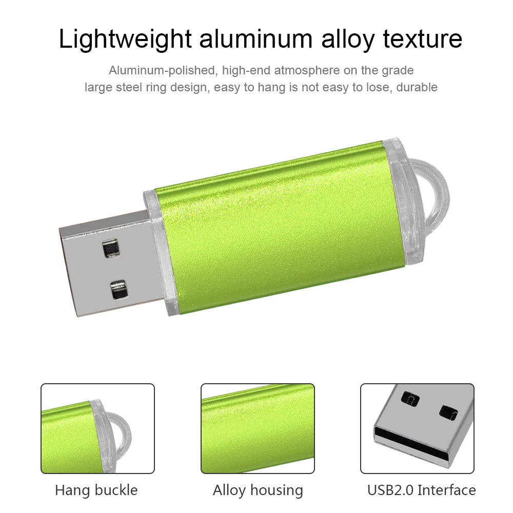 High Speed Colorful USB Flash Drive 2.0 Metal Pendrive 32GB 64GB