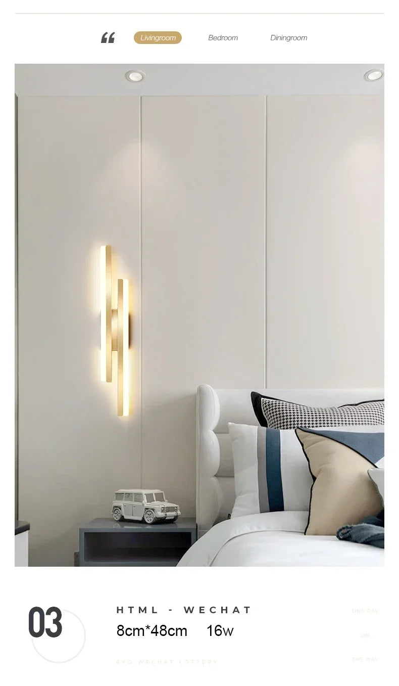 Modern LED Acrylic Wall Light Sconce for Bedroom and Hallway Decor