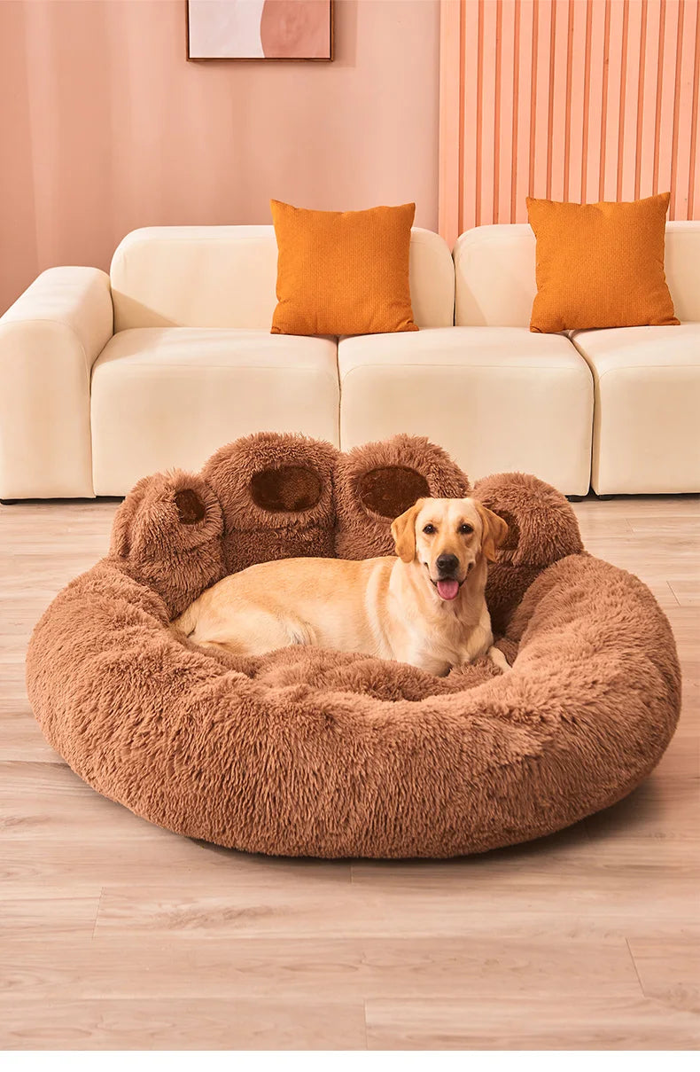 Fluffy Large Dog Bed for Pets Cozy Soft Sofa Basket Mat for Dogs and Cats Plush Kennel Blanket Accessories