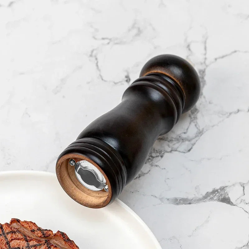 Wooden Manual Pepper Grinder 6 Inch Black Pepper Stick