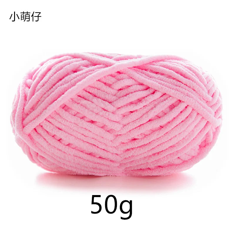 50g Polyester Cute Yarn Ball for Warm Velvet Crochet Scarf