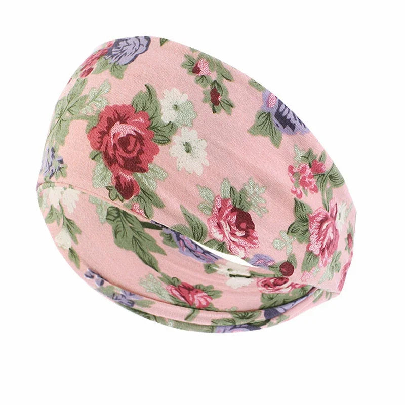 Headbands For Women Solid Color Elastic Wide Turban Headwrap Yoga Makeup Hair Accessories