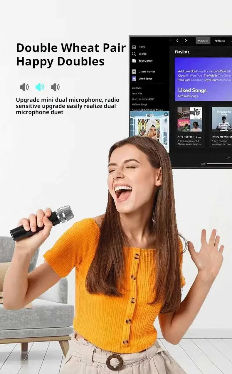 Owls 20W Wireless Bluetooth Speaker with Dual Microphones Portable HiFi Sound for Outdoor Karaoke and Family Parties