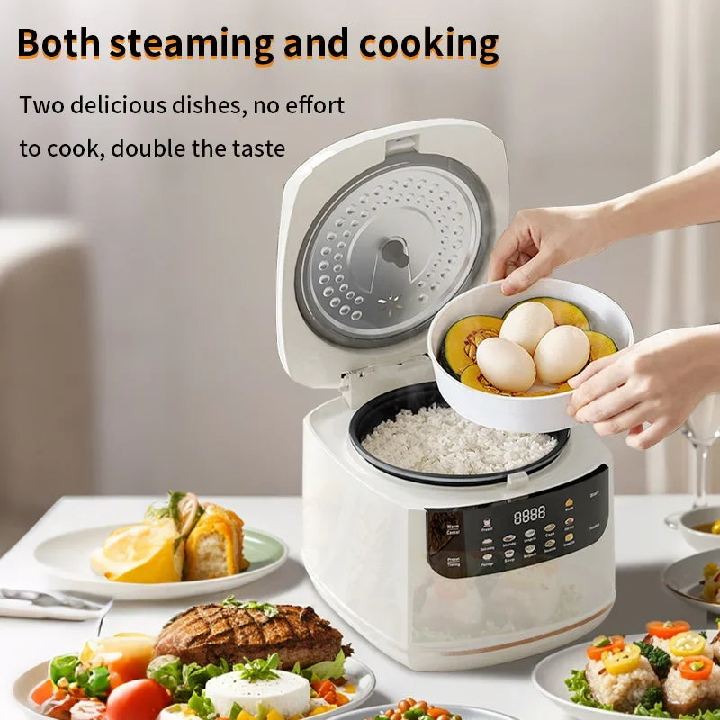 MultiCooker Electric Rice Cooker – Versatile 2L Non-Stick Cooking Machine