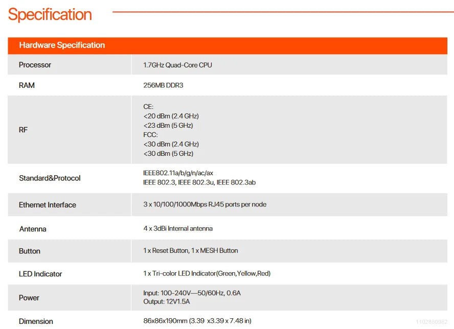 Tenda AX3000 WiFi6 Mesh System EM/MX12 Router 7000 sq.ft.