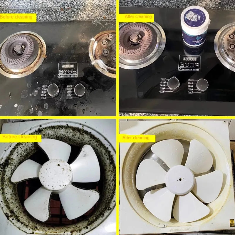 Household Degreasing Powder for Kitchen Extractor Hood Heavy Oil Cleaner Concentrated Grime Remover Chef Approved