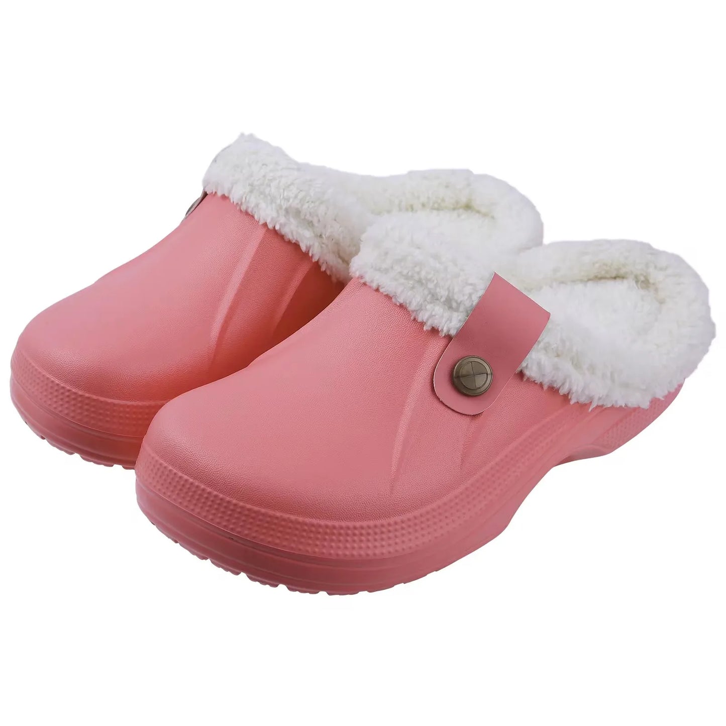 Crestar Women and Men Fur Lined Clogs Memory Foam Slippers