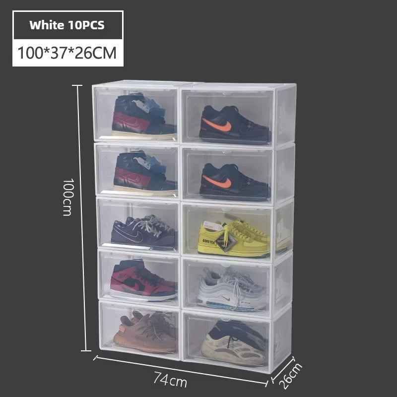 AJ Sneaker Box Shoes Organizer Transparent Stackable Dustproof Storage Box