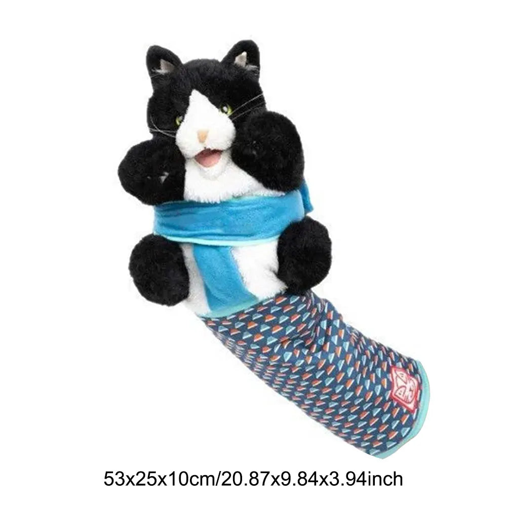 Cats Puppet Wrestler Cute Stuffed Animal Hand Puppet With Sturdy Padding Cat Dog Interactive Plush Toys Pet Soft Wrestling Glove