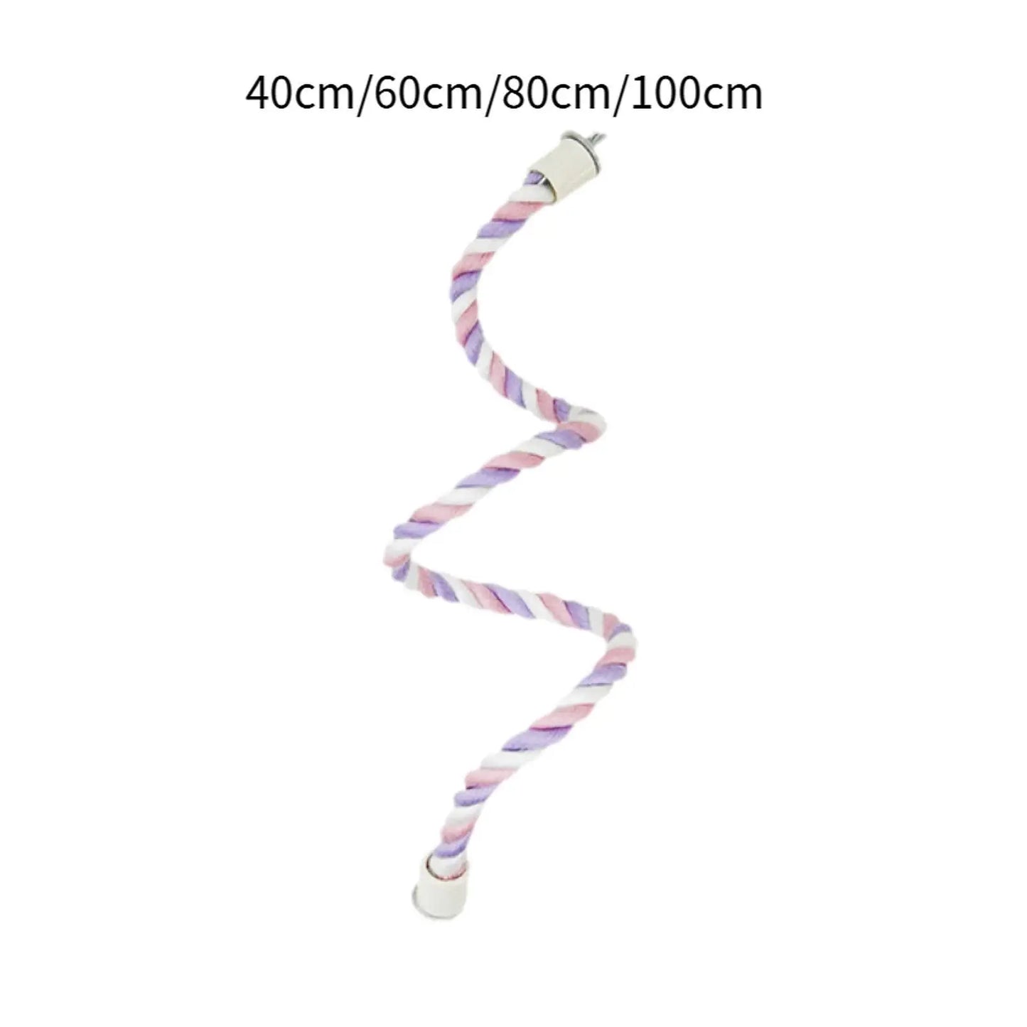 Rope Perch for Bird Cages Spiral Rope Perch Ladders Climbing Cage Stand Pole