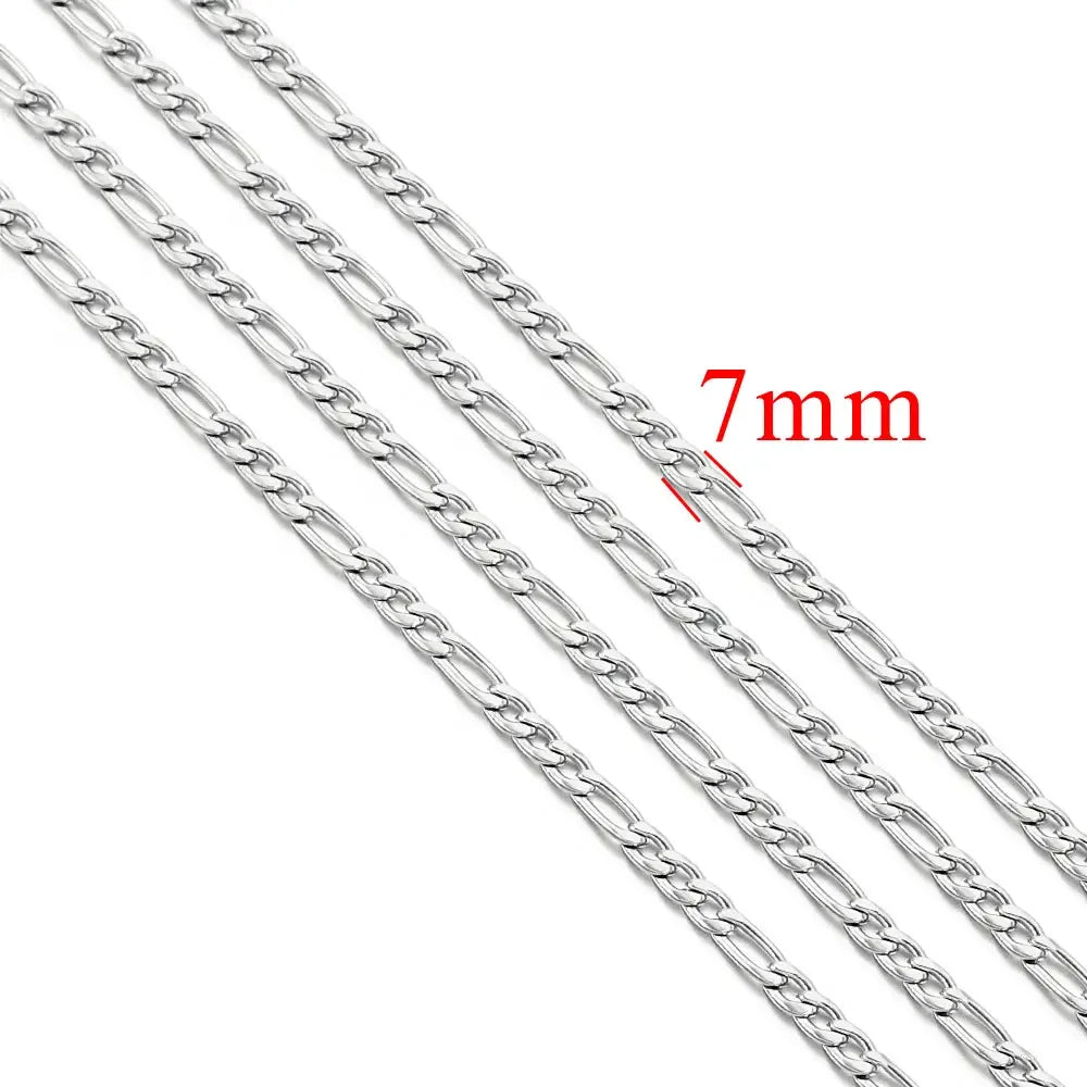1 Meter Stainless Steel Chunky Hip Hop Gold Color Chains DIY Jewelry