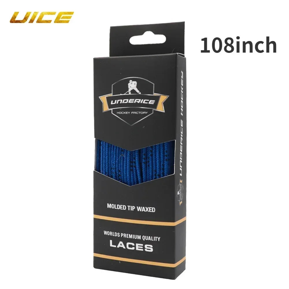 Ice Hockey Skate Laces 84-120inch Waxed Dual Layer Braid