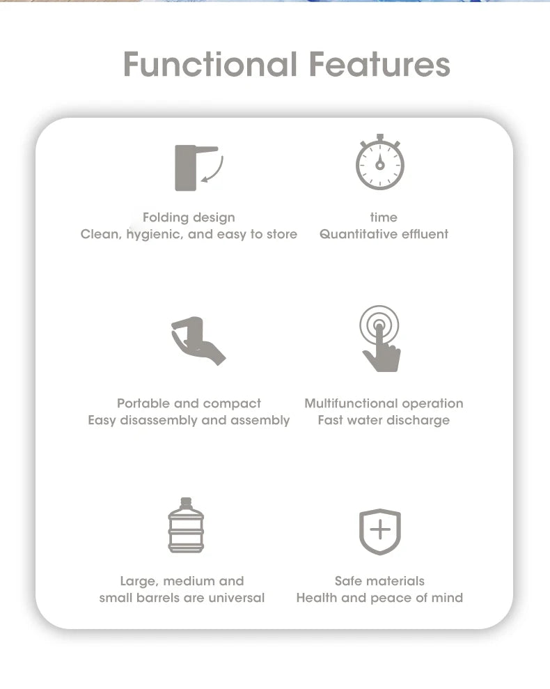 HOMEFISH Foldable Water Bottle Pump β Automatic Electric Dispenser for Home Use