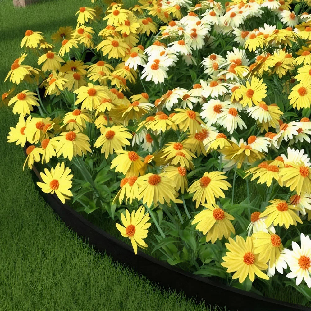 10M Plastic Garden Edging Border Kit with 30 Anchoring Spikes for Easy Installation and Durable Landscape Design