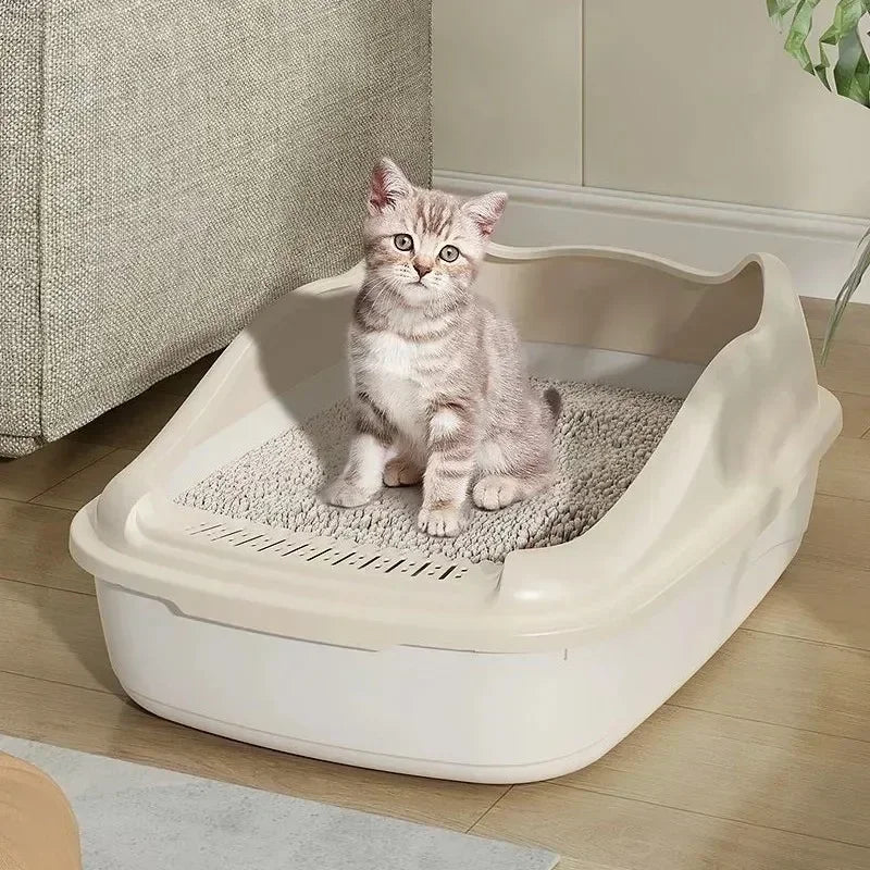 Cat Litter Box Small Size Pet Sandbox Anti-Splash Toilet