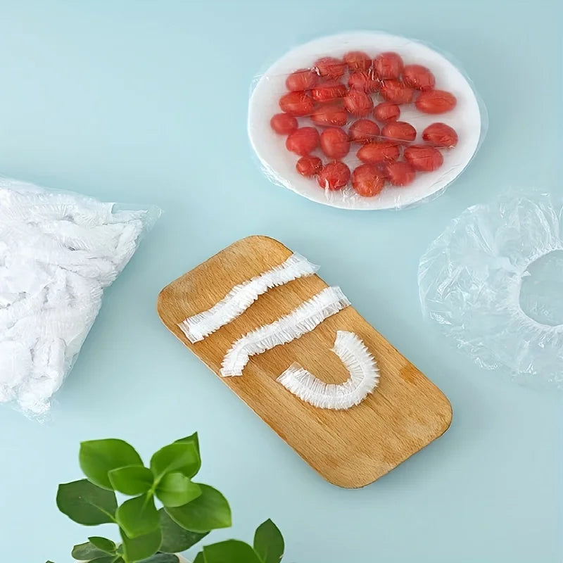 100pcs Disposable Fresh-Keeping Film Cover No Odor Food Grade PE