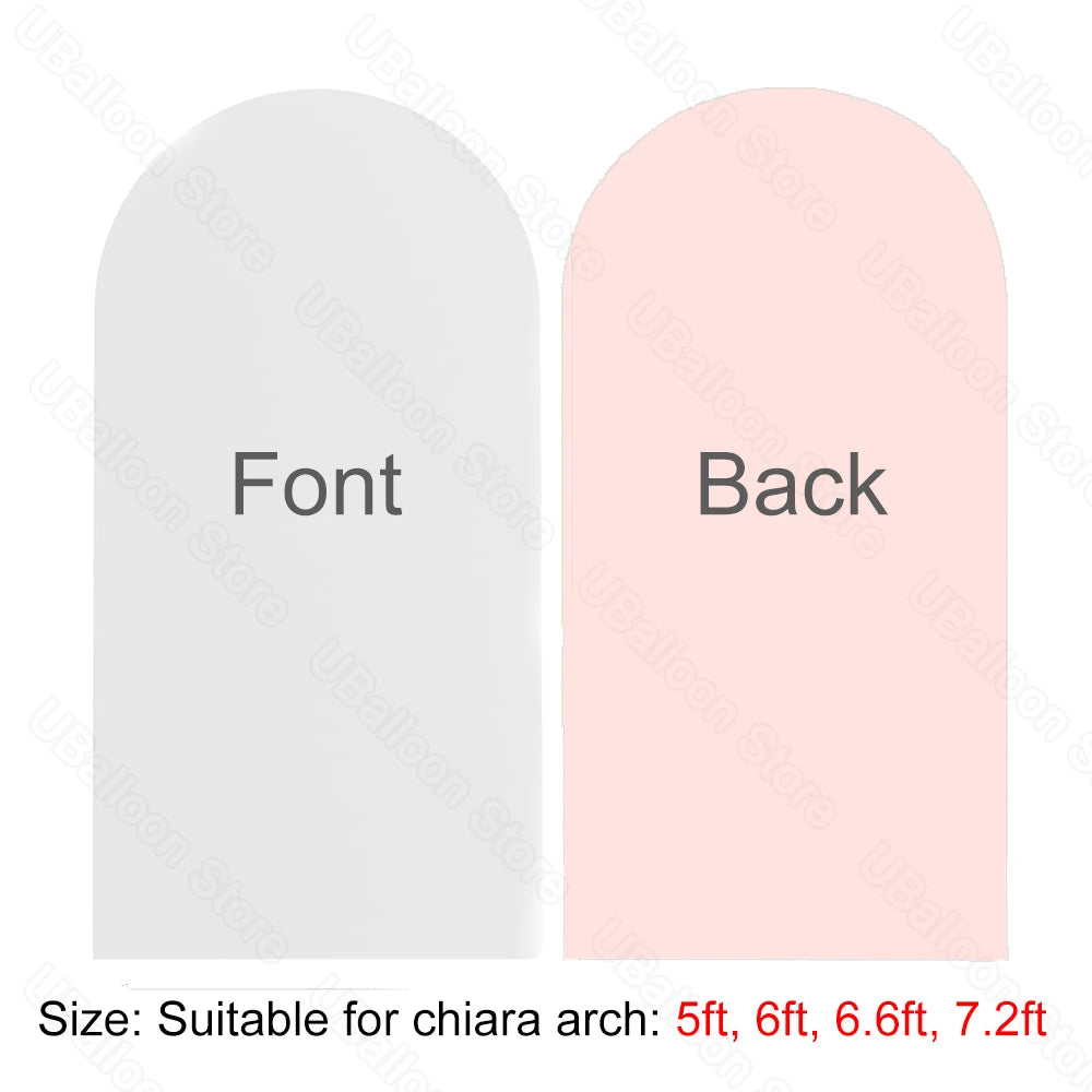 2M Chiara Arch Cover Double Sided White and Hot Pink Fabric Backdrop for Birthday Baby Shower and Wedding Decorations