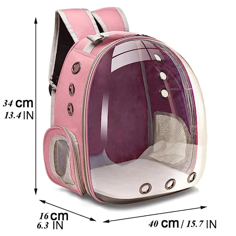 Cat Pet Carrier Backpack Transparent Capsule Bubble Pet Carrier for Small Animals Puppies Kitties Birds Travel