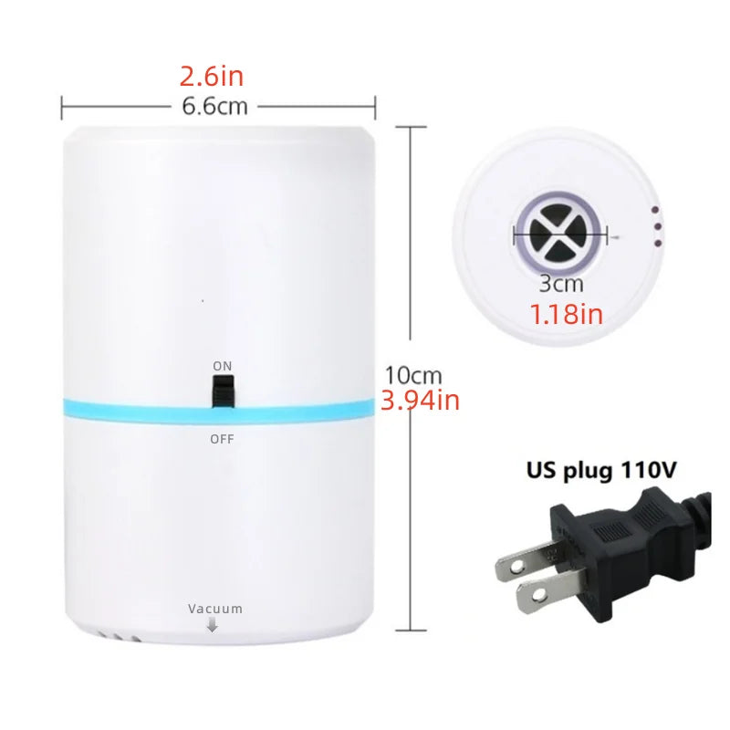 Mini Vacuum Sealer with Electric Pump for Space Saving Clothes and Food Storage Bags