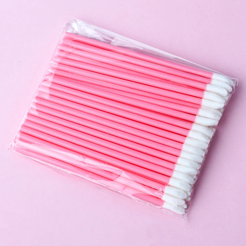 50 Pcs Disposable Lip Brush Set for Eyelash and Makeup