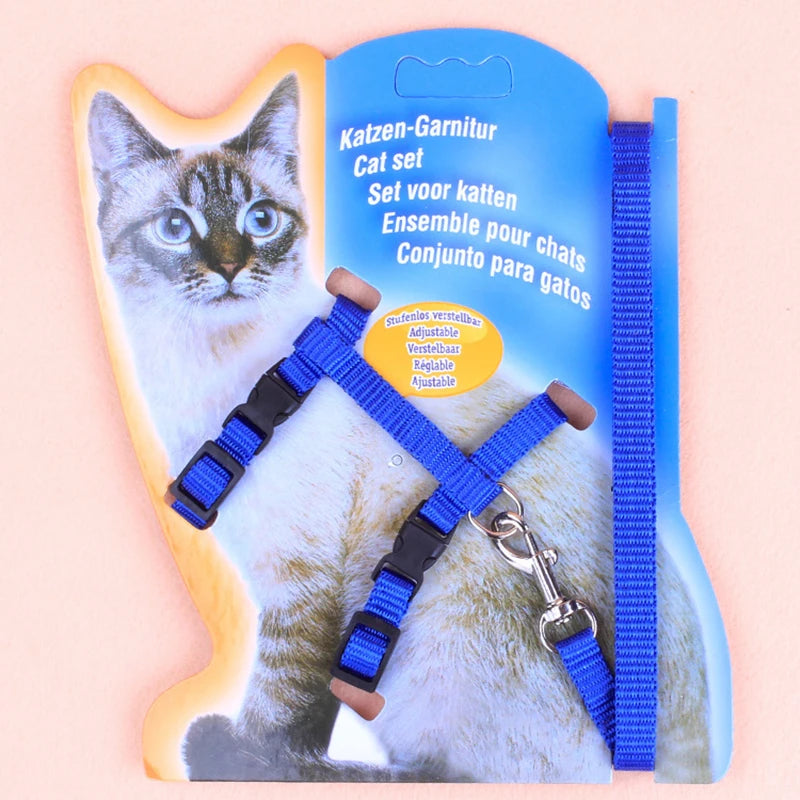 Cat leash I-shaped special dog leash for going out is firm and safe paper jam chest and back pet supplies