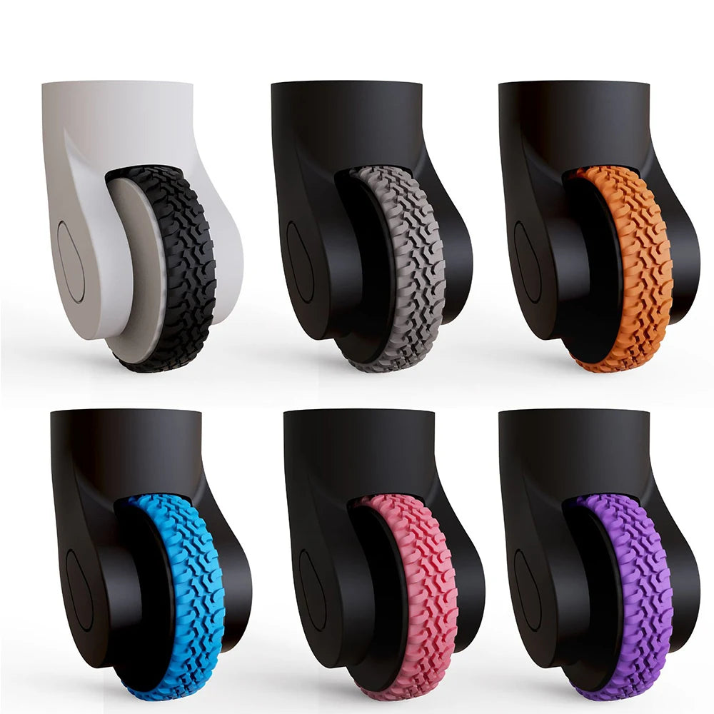 4PC Silicone Suitcase Wheel Protection Case for Quiet Travel