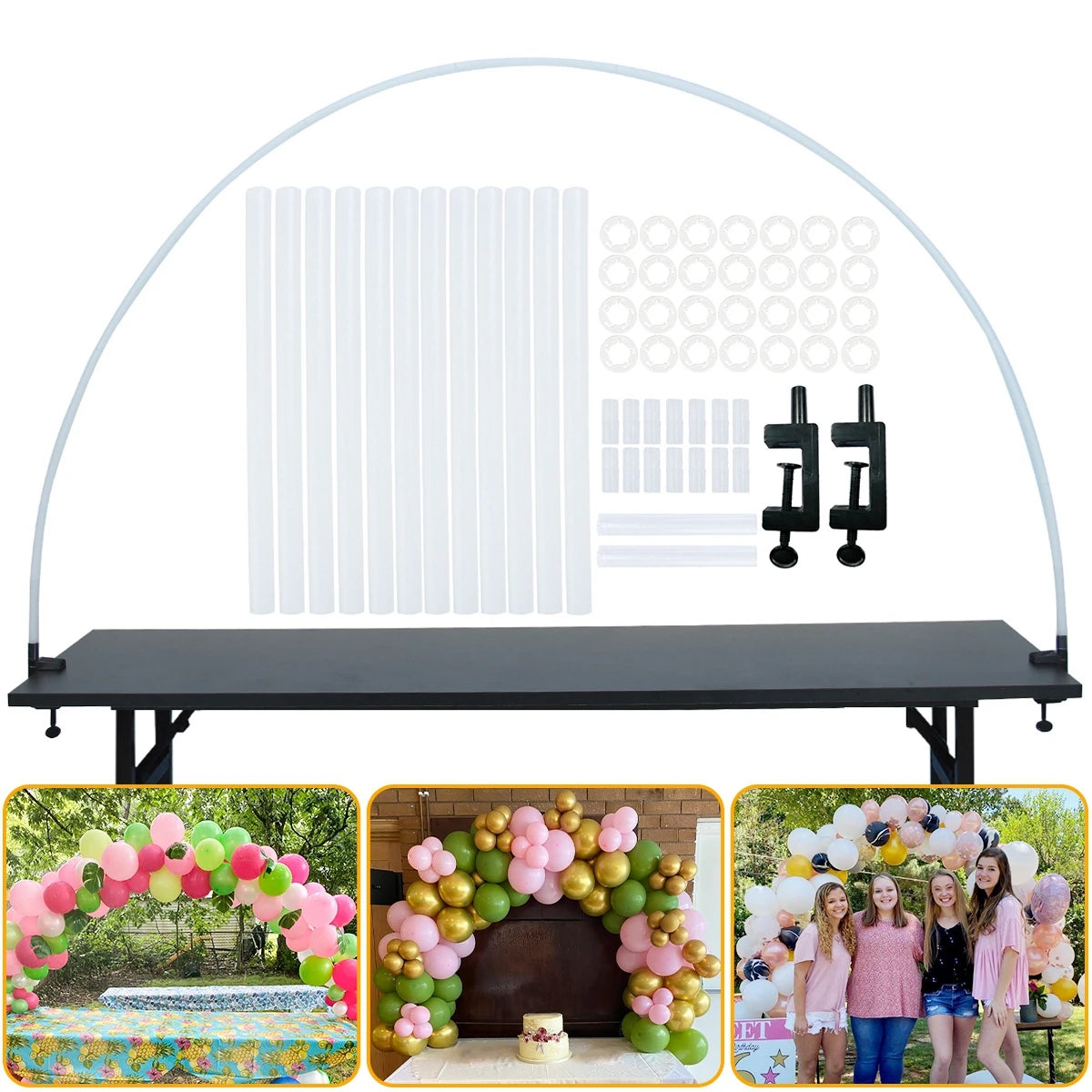 Adjustable Table Balloon Arch Stand Holder for Party Decor