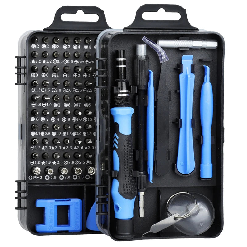 115 in 1 Magnetic Screwdriver Set with Precision Bits for Computer and Phone Repair Multi Tool Kit with Torx and Hex Drivers