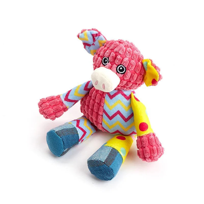 New Pet Toy Dog Interactive Plush Toys Bite Grinding Teeth Clean Teeth Bite Resistant Vocal Animals Pet Plush Toy Supplies