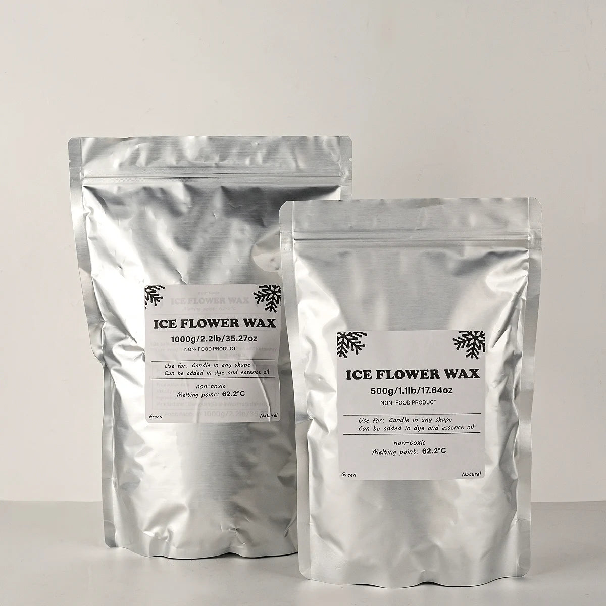 500g-1000g White Sand Wax with Snowflake Pearls for DIY Candles