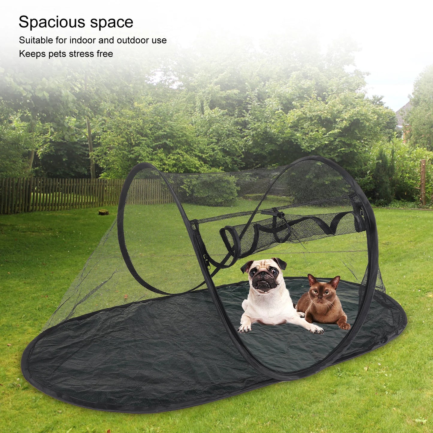 Pet Enclosure Tent Portable Breathable Foldable Outside Cat Enclosure Tent for Outdoor Travel Portable Cat Tent Dog Outdoor Tent