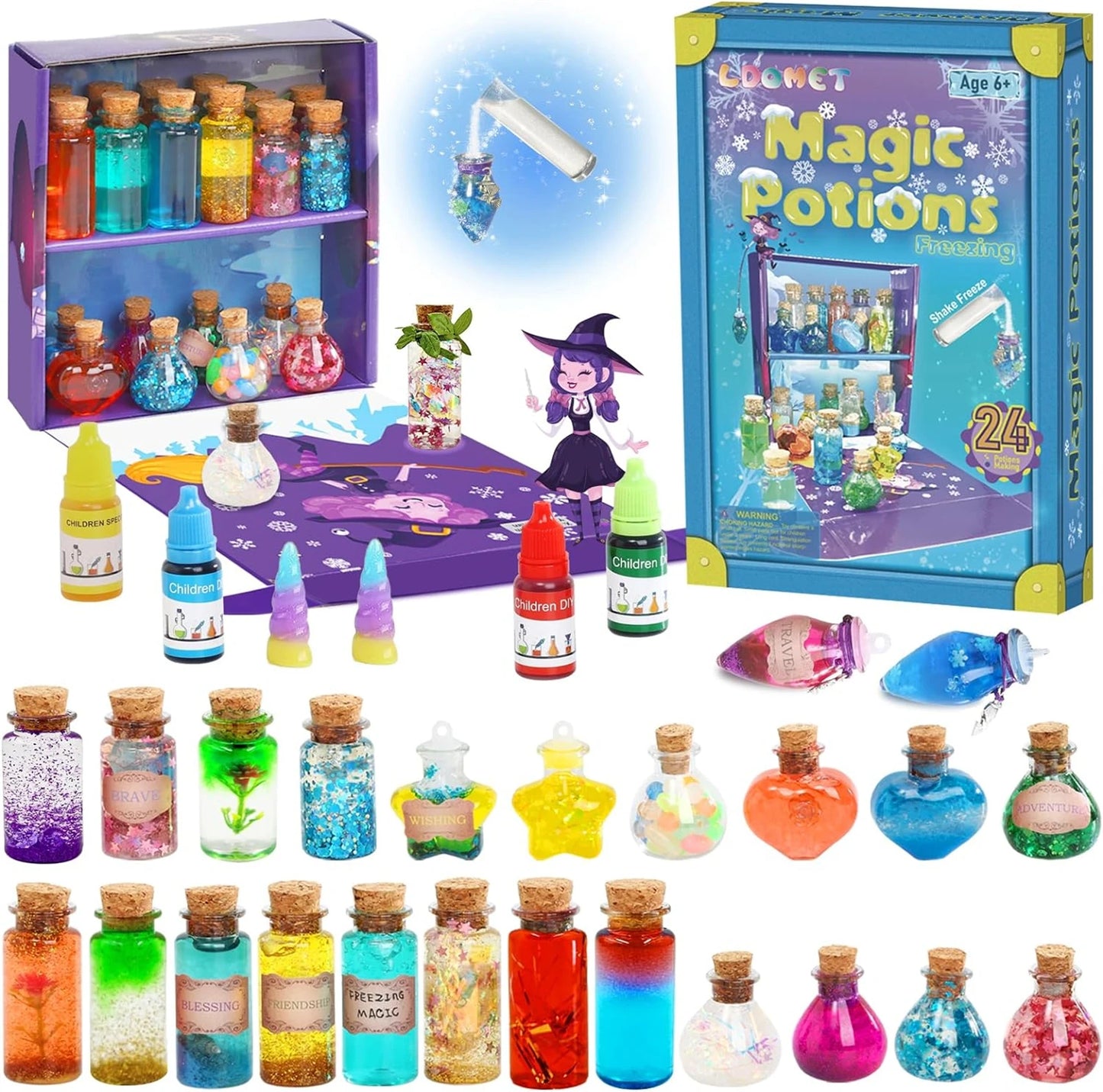 DIY Fairy Magical Potions Kit for Kids - Color Changing and Freezing Potions Art Craft Science Experiment Set