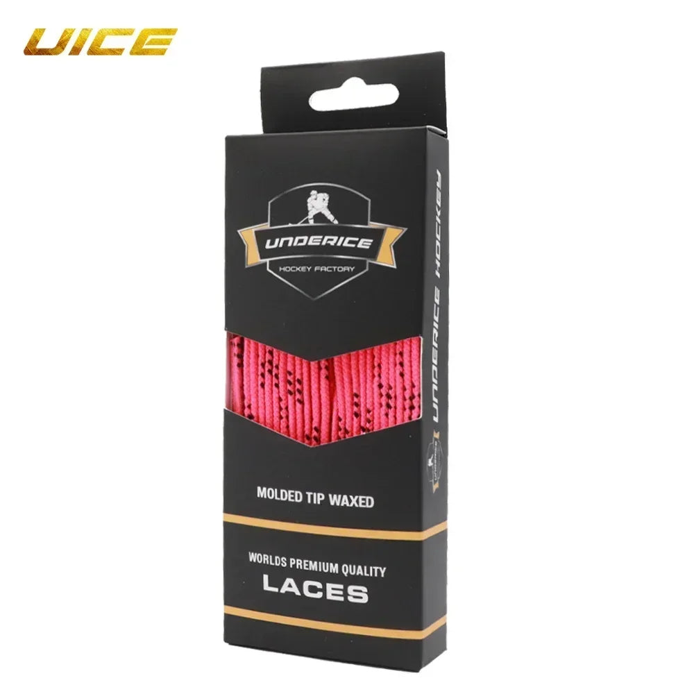 Ice Hockey Skate Laces 84-120inch Waxed Dual Layer Braid