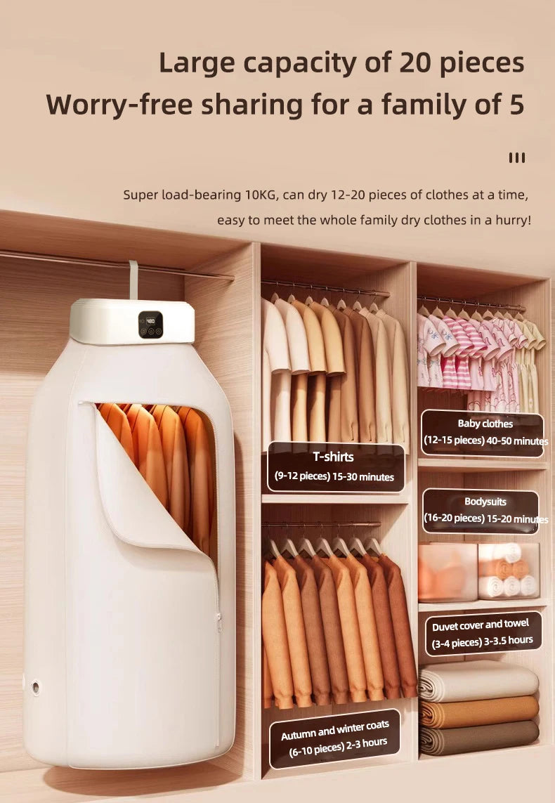Multifunctional Portable Compact Foldable Electric Dryer Machine