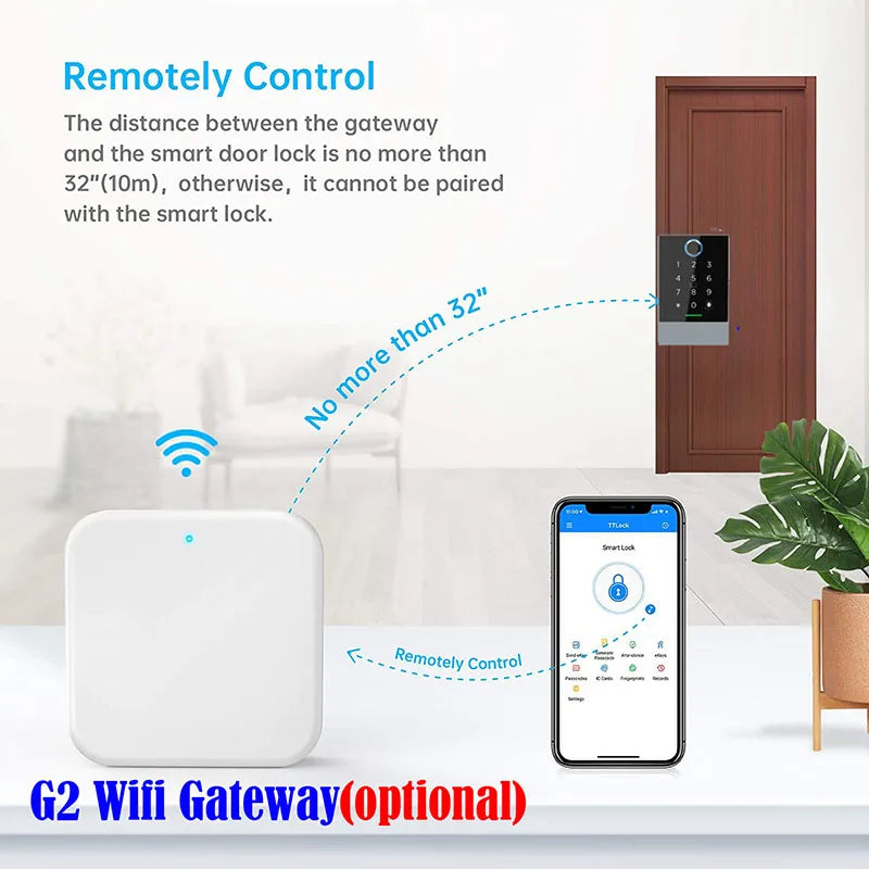 TTLOCK K3 K3F Fingerprint Access Control Door Opener with NFC Bluetooth Electric Gate Keypad and RFID Card 13.56MHz