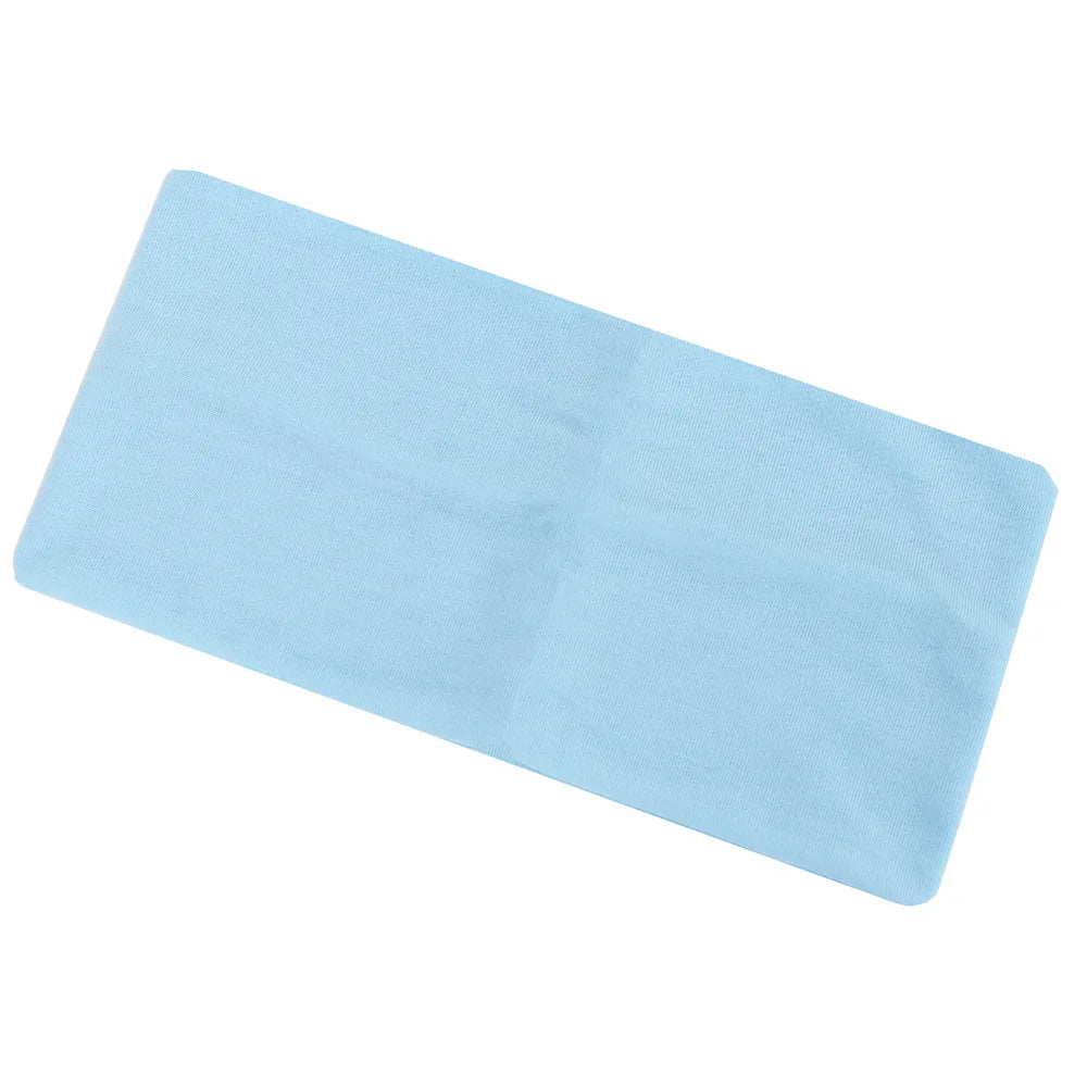 Headbands For Women Solid Color Elastic Wide Turban Headwrap Yoga Makeup Hair Accessories